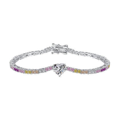[CiCi]Delicate Romantic Heart Shape Lover Bracelet