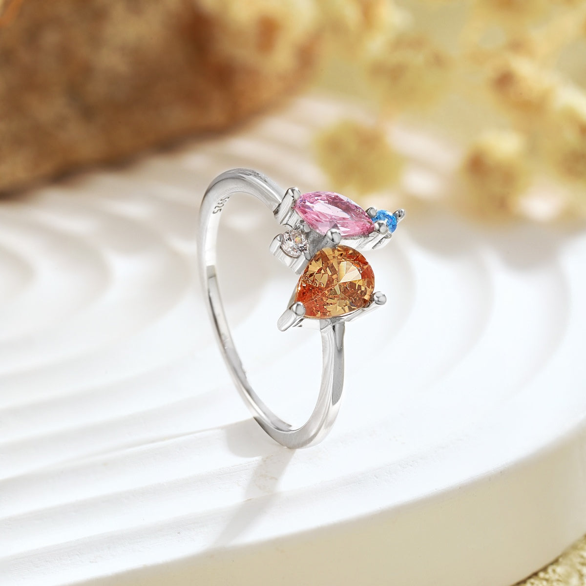 [CiCi]Radiant Colorful Multi Cut Daily Ring