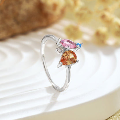 [CiCi]Radiant Colorful Multi Cut Daily Ring