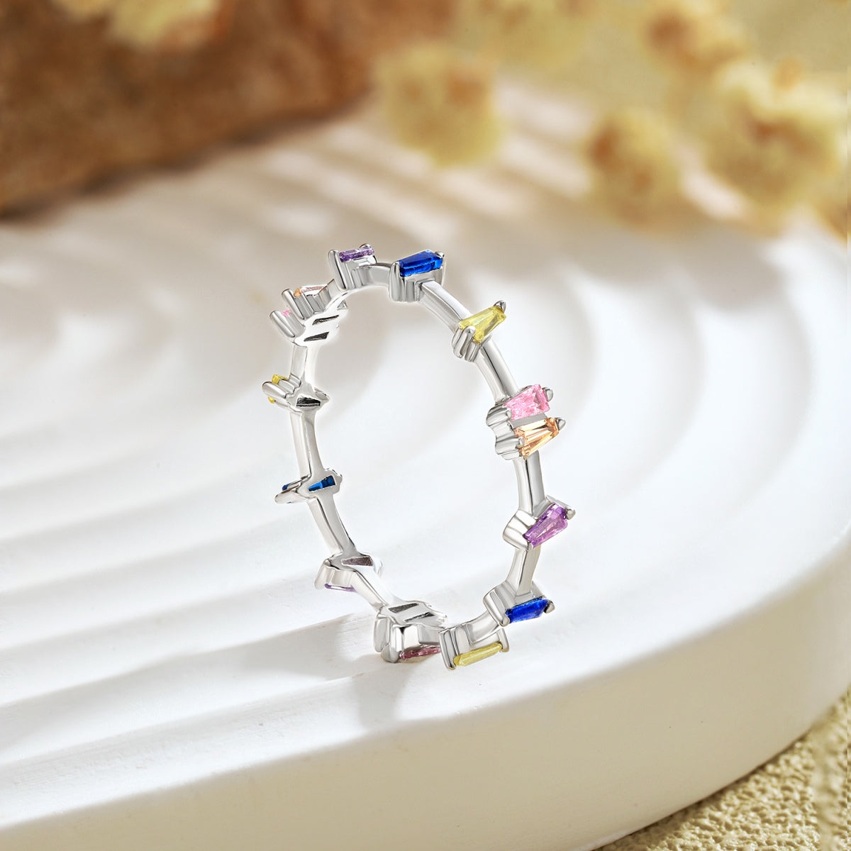 [CiCi]Unique Trapezoid Cut Daily Ring