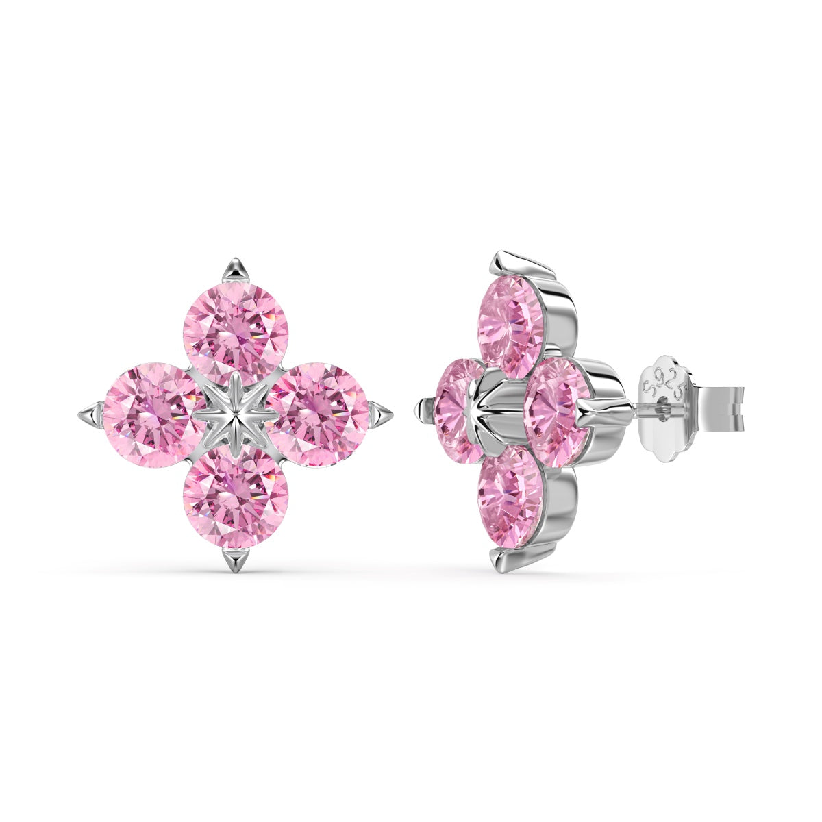 [CiCi]Four-Leaf Clover Eight-Pointed Star Earrings