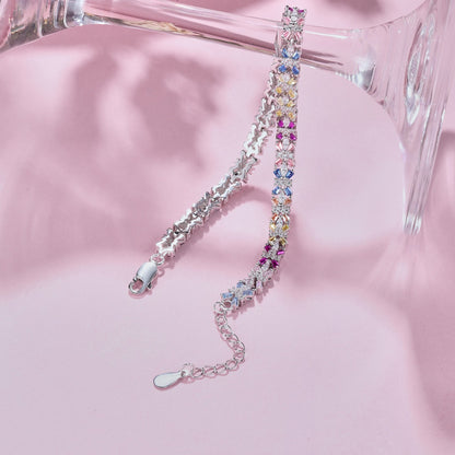 [CiCi]Radiant Colorful Emerald Cut Party Bracelet