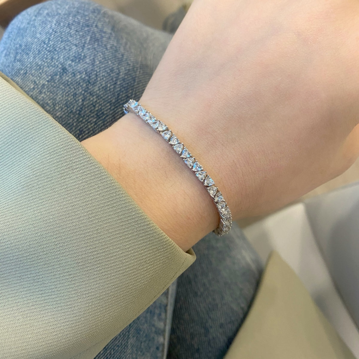 [CiCi]Dazzling Romantic Heart Shape Lover Bracelet