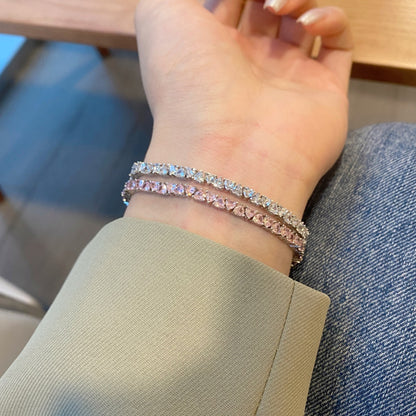 [CiCi]Dazzling Romantic Heart Shape Lover Bracelet