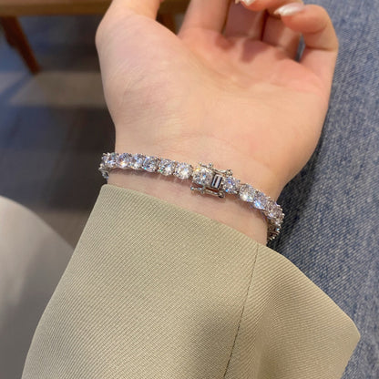 [CiCi]Ornate Sparkling Round Cut Wedding Bracelet