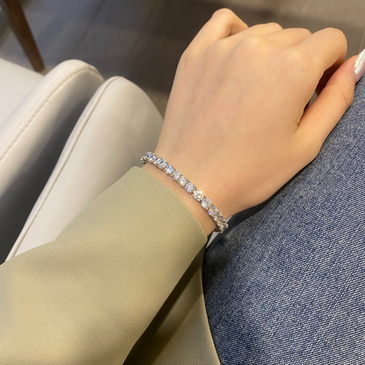 [CiCi]Ornate Sparkling Round Cut Wedding Bracelet