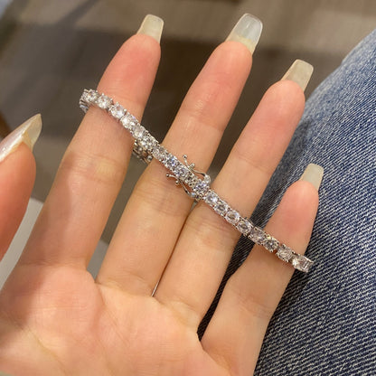 [CiCi]Luxurious Ornate Round Cut Tennis Bracelet