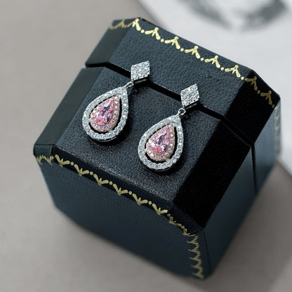 [CiCi]Ornate Delicate Water Drop Shape Banquet Earrings