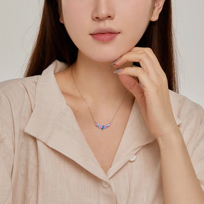 [CiCi]Dainty Colorful Heart Necklace