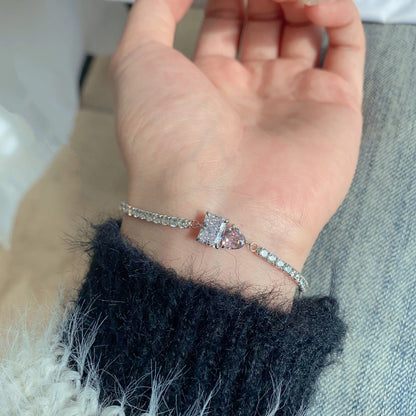 [CiCi]Dazzling Unique Multi Shape Lover Bracelet