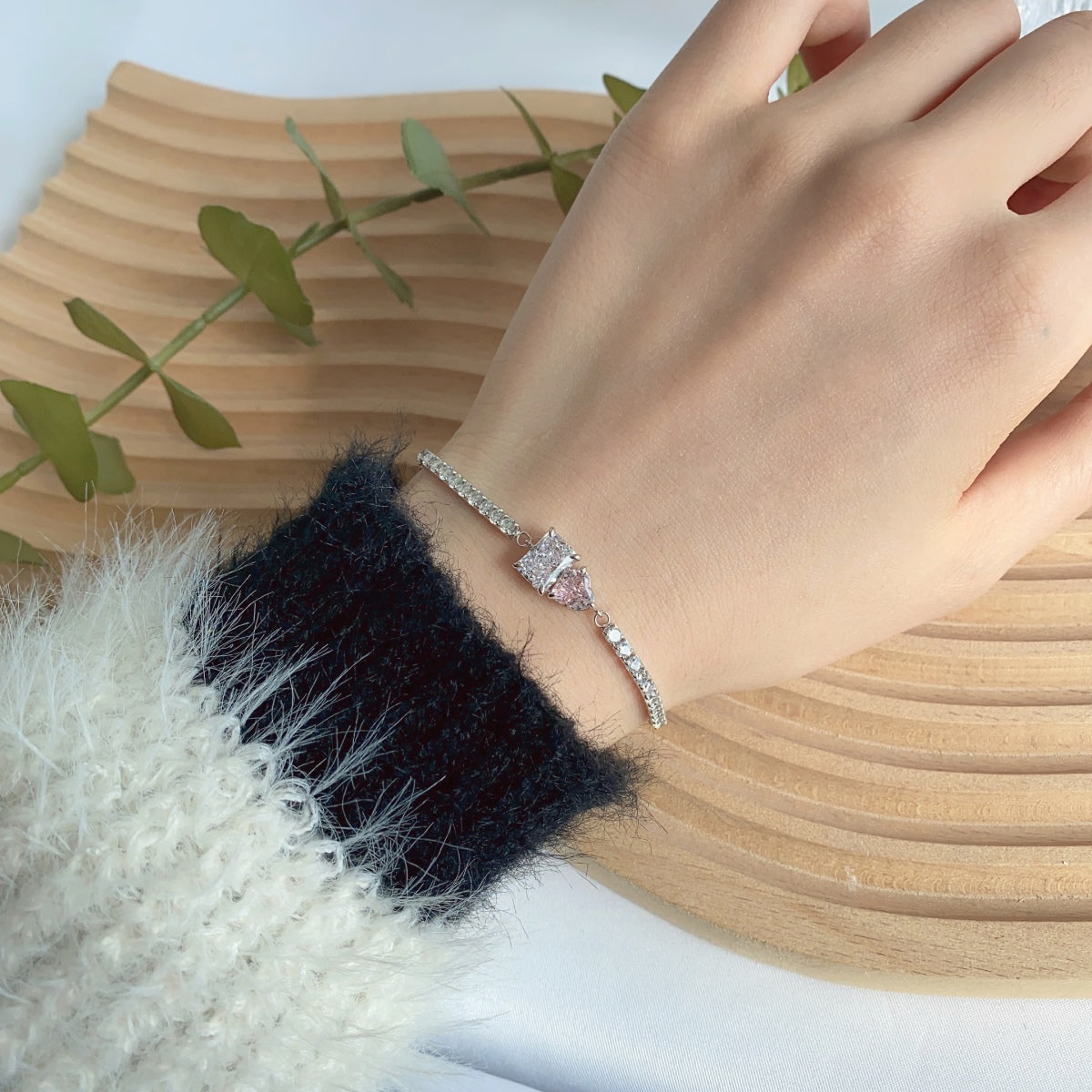 [CiCi]Dazzling Unique Multi Shape Lover Bracelet