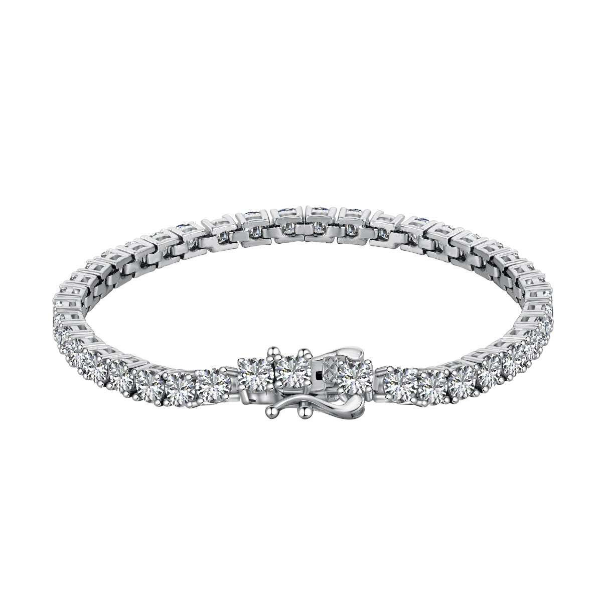[CiCi]Luxurious Ornate Round Cut Tennis Bracelet