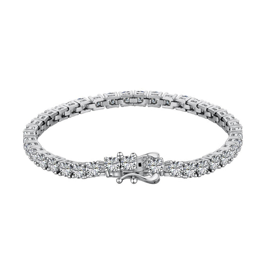 [CiCi]Luxurious Ornate Round Cut Tennis Bracelet