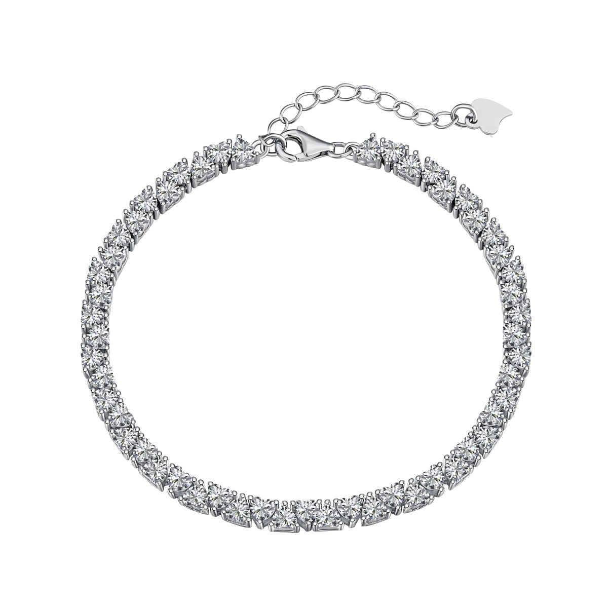 [CiCi]Dazzling Romantic Heart Shape Lover Bracelet