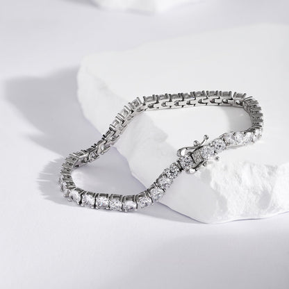 [CiCi]Luxurious Ornate Round Cut Tennis Bracelet