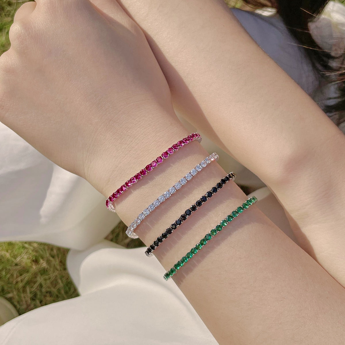 [CiCi]Radiant Colorful Round Cut Party Bracelet