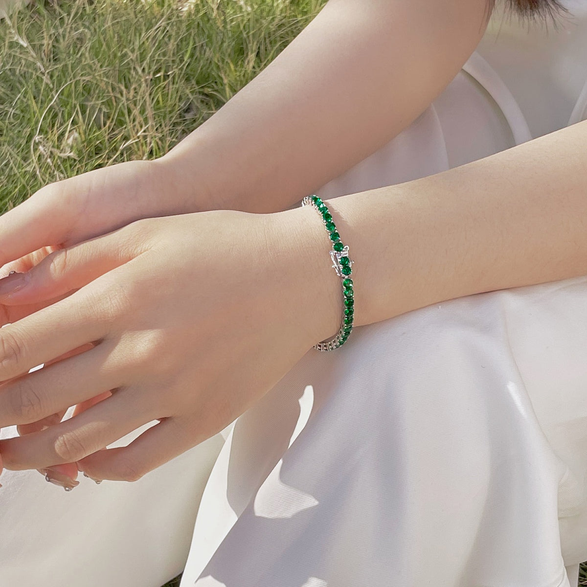 [CiCi]Radiant Colorful Round Cut Party Bracelet