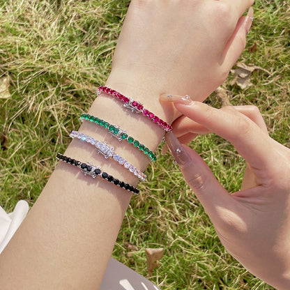 [CiCi]Radiant Colorful Round Cut Party Bracelet