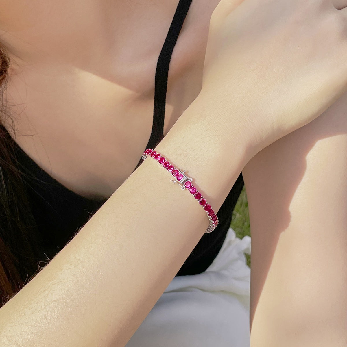 [CiCi]Radiant Colorful Round Cut Party Bracelet