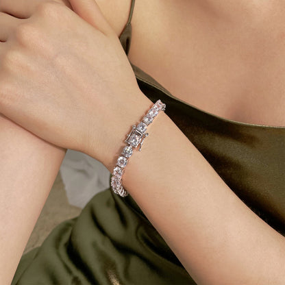 [CiCi]0.75 Carat Dazzling Round Cut Wedding Bracelet
