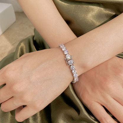 [CiCi]0.75 Carat Dazzling Round Cut Wedding Bracelet