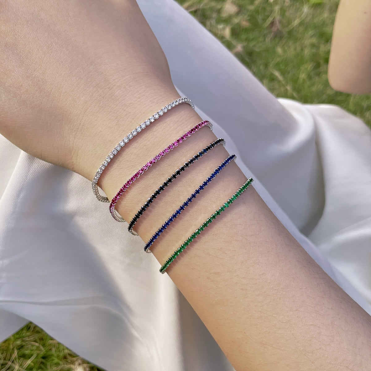[CiCi]Radiant Colorful Round Cut Party Bracelet