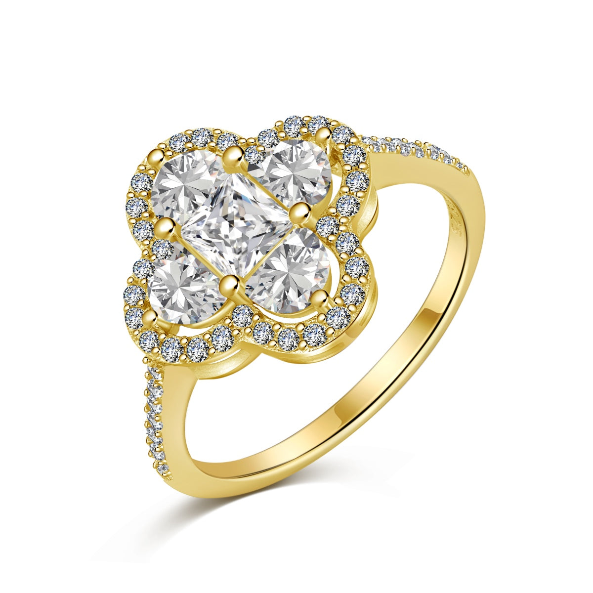 [CiCi]Luxurious Eternity Flower Shape Banquet Ring