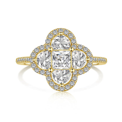 [CiCi]Luxurious Eternity Flower Shape Banquet Ring