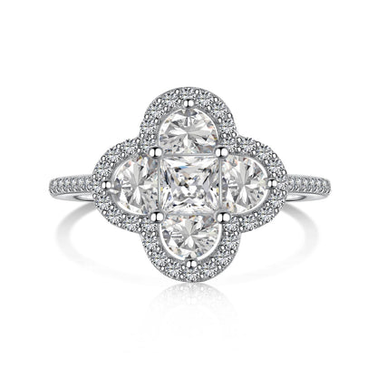 [CiCi]Luxurious Eternity Flower Shape Banquet Ring