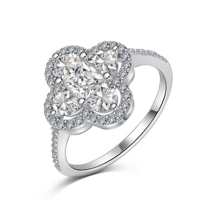 [CiCi]Luxurious Eternity Flower Shape Banquet Ring