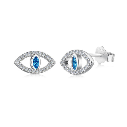 [CiCi]Blue Devil Eyes Hollow Stud Earrings
