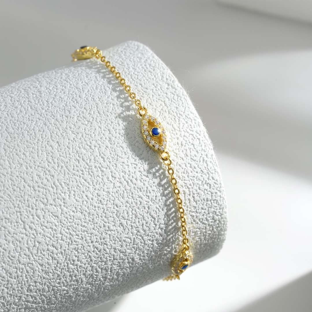 [CiCi]Evil Eye Shape Pendent Necklace