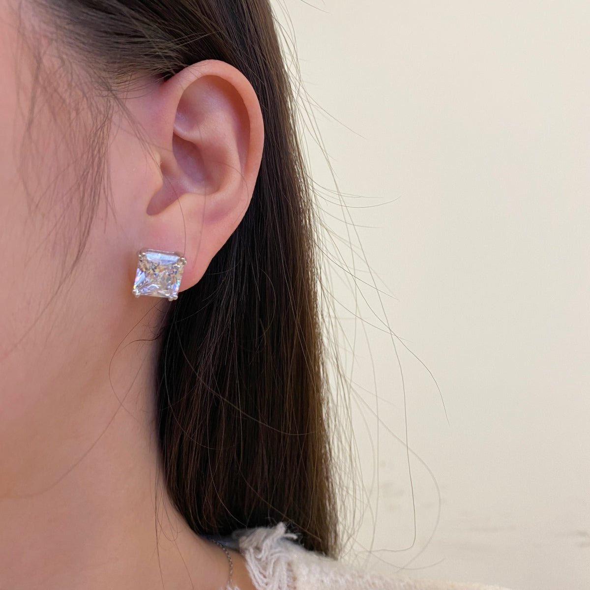 [CiCi]Delicate Square Shape Earrings