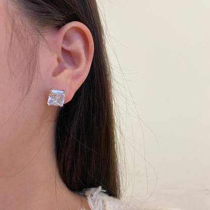 [CiCi]Delicate Square Shape Earrings