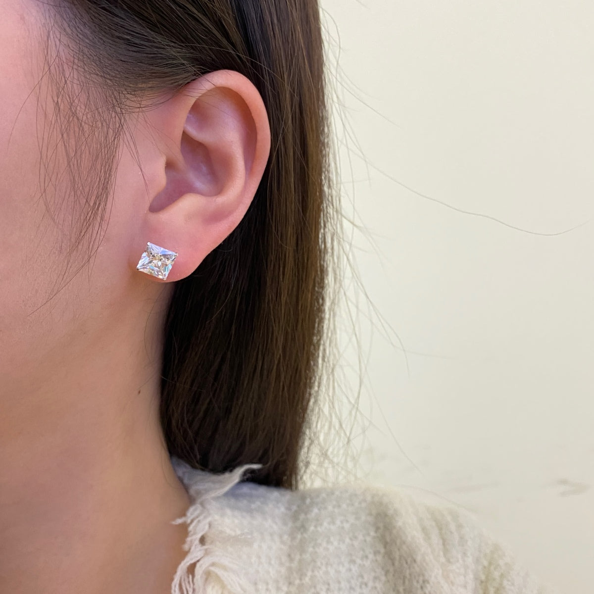 [CiCi]Ornate Square Shape Earrings