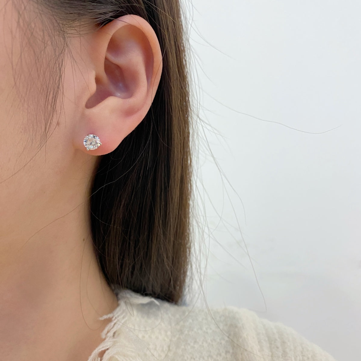 [CiCi]Dainty Round Shape Earrings