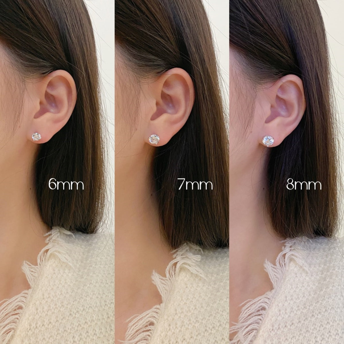 [CiCi]Dainty Round Shape Earrings