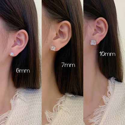 [CiCi]Delicate Square Shape Earrings