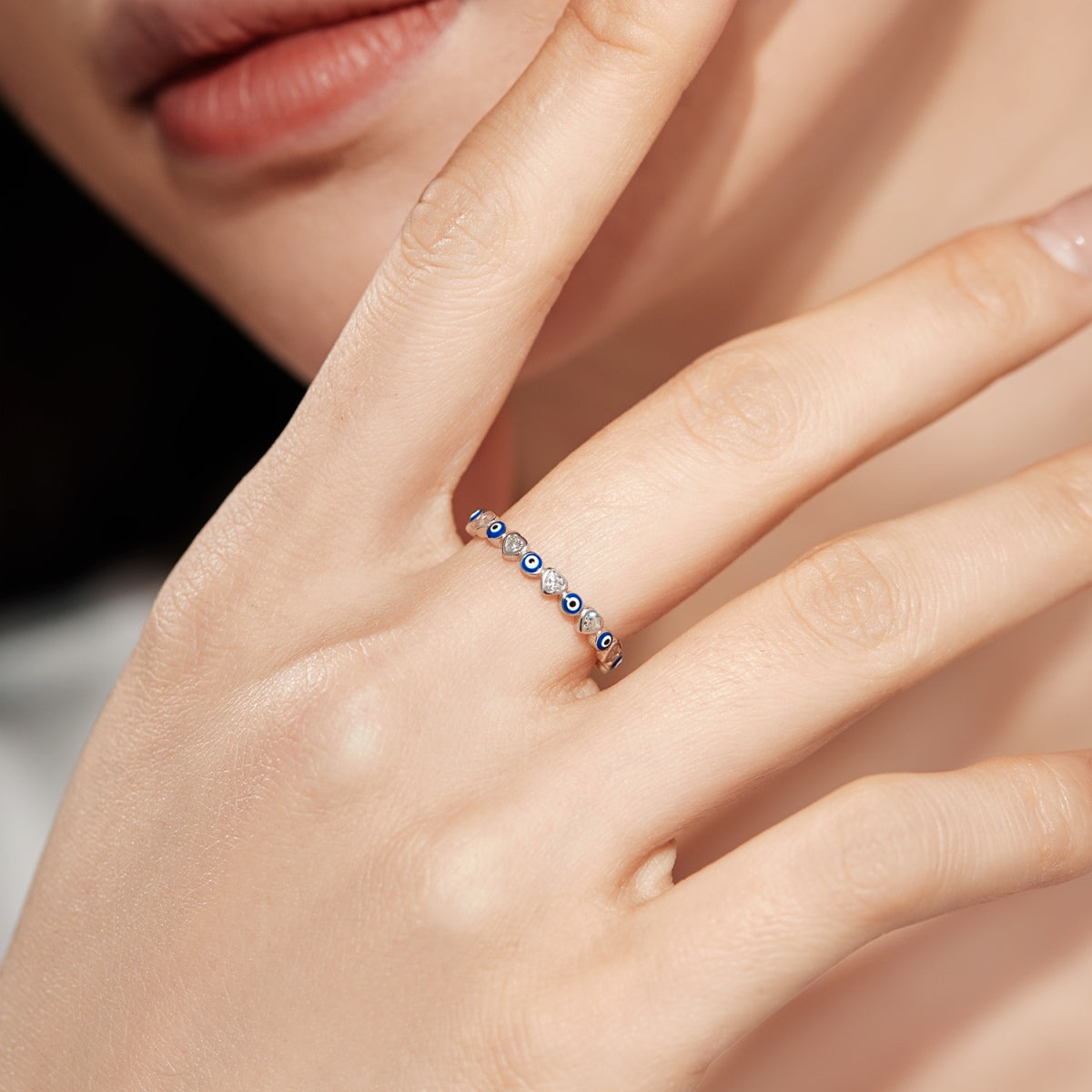 [CiCi]Radiant Colorful Round Shape Daily Ring