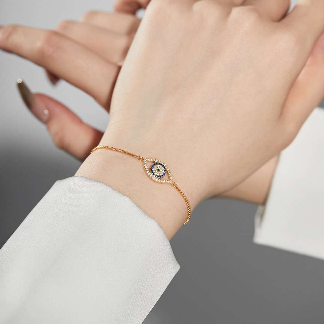 [CiCi]Dazzling Eye Shape Necklace