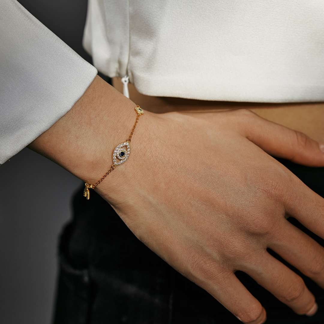 [CiCi]Dainty Eye Shape Necklace