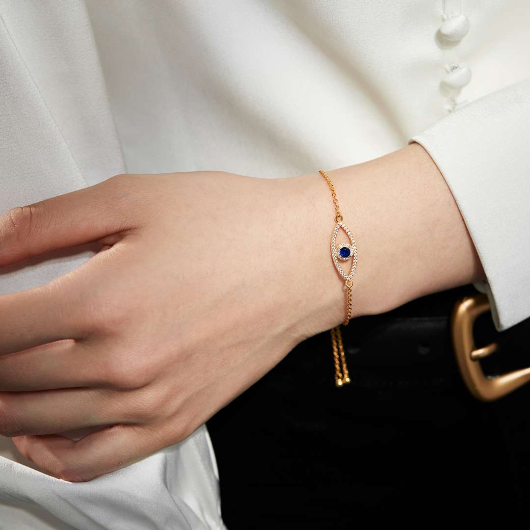 [CiCi]Devil's Eye Hollow Design Bracelet