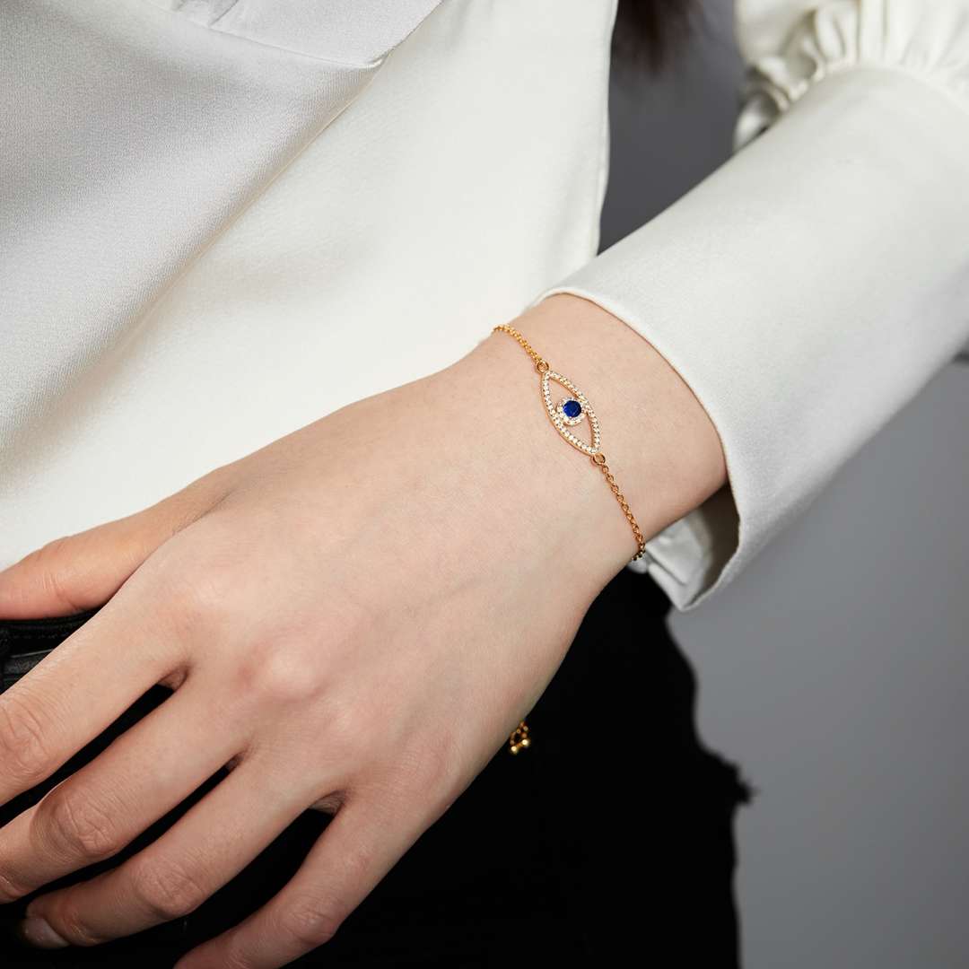 [CiCi]Devil's Eye Hollow Design Bracelet