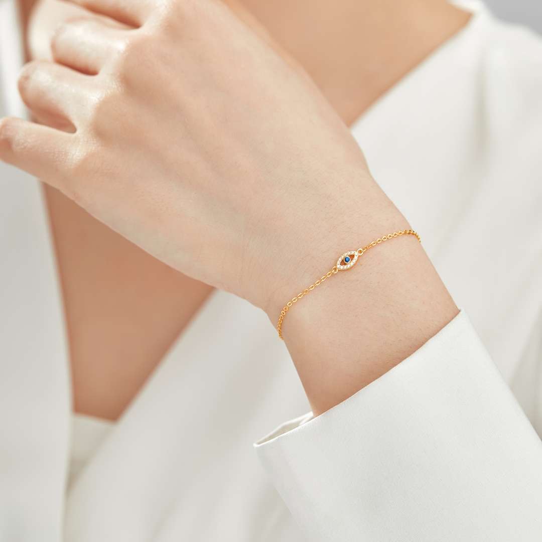 [CiCi]Evil Eye Shape Necklace