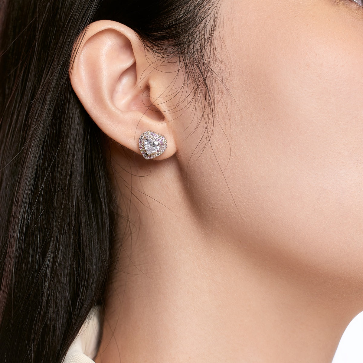 [CiCi]Dazzling Heart Shape Lover Earrings