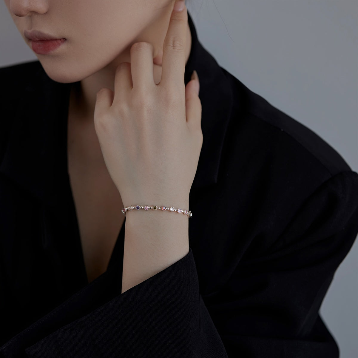 [CiCi]Sparkling Exquisite Round Cut Party Bracelet