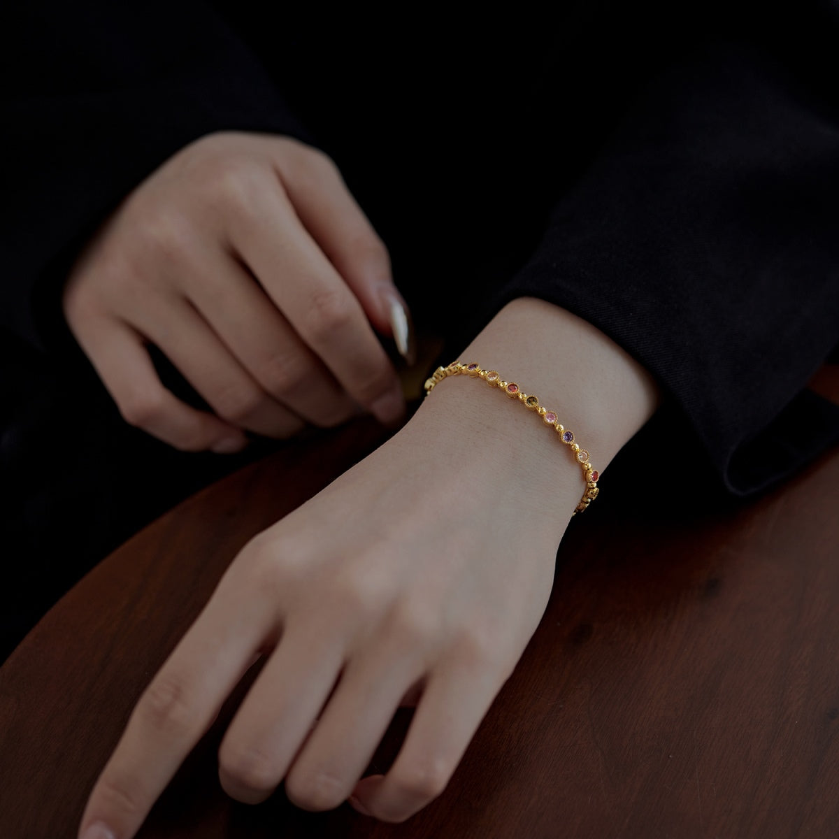 [CiCi]Sparkling Exquisite Round Cut Party Bracelet