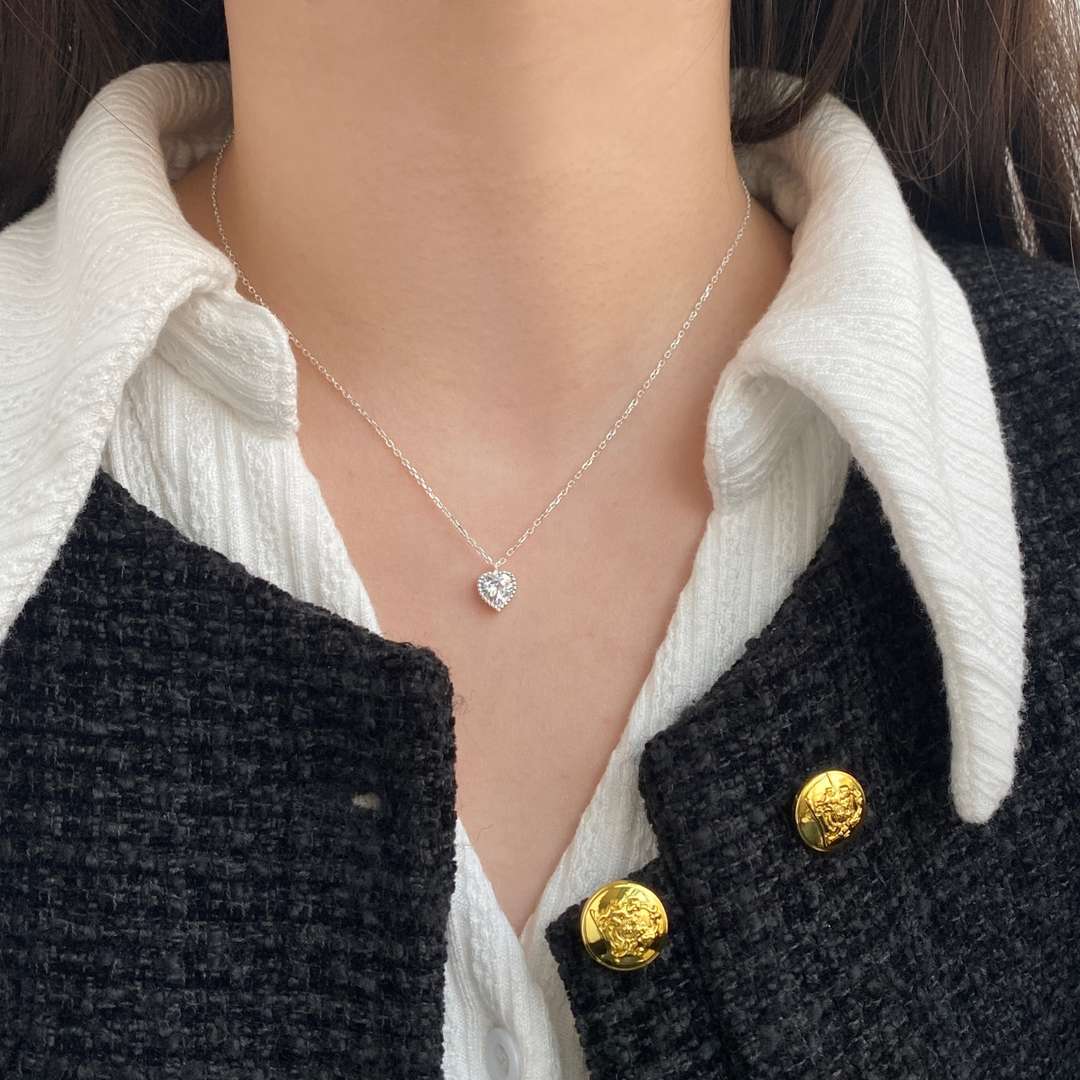 [CiCi]Ornate Heart Shape Necklace