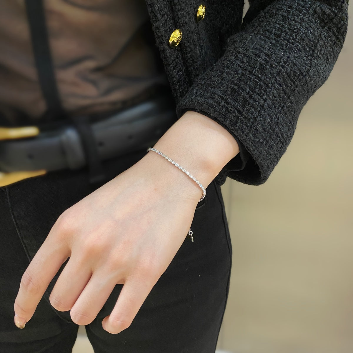[CiCi]Elegant Emerald Cut Daily Bracelet