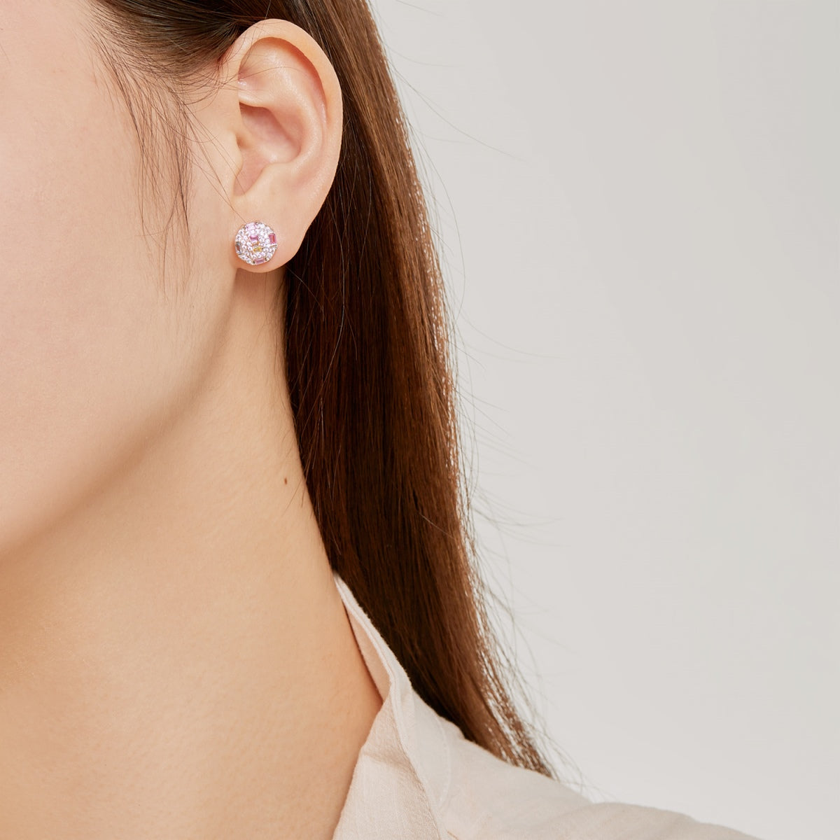 [CiCi]Ornate Colorful Octagon Shape Daily Earrings
